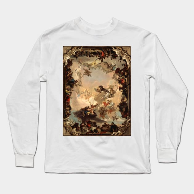 Giovanni Battista Tiepolo Allegory of the Planets and Continents Long Sleeve T-Shirt by pdpress